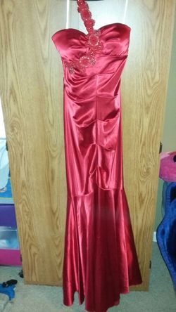 Long red dress
