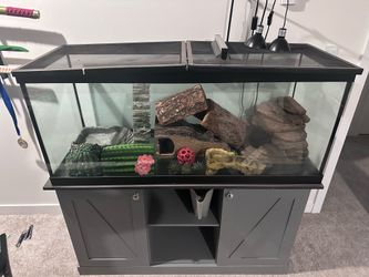 75 gallon reptile tank with stand and storage
