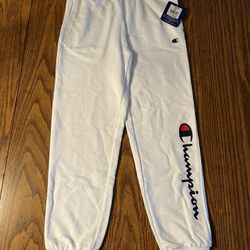 New With Tags Champion Sweatpants White Youth Size Medium
