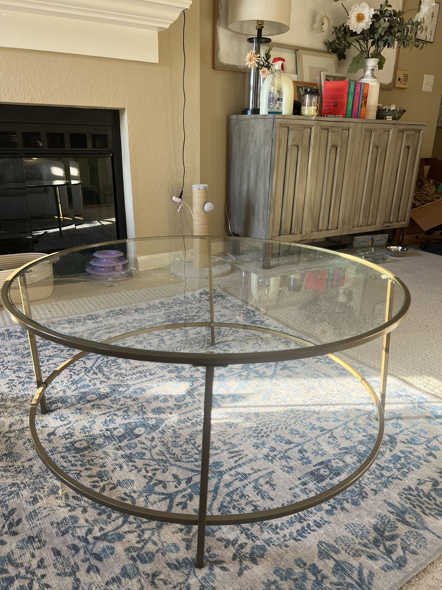Glass Coffee Table And Side Table