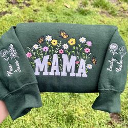 Personalized Mama Embroidered Sweatshirts