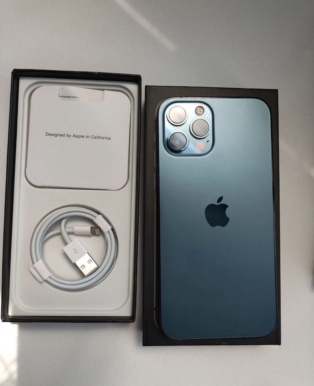 Apple iPhone 12 Pro Max Pacific Blue 128GB Unlocked Very Good Condition with BOX My Price Is Firm