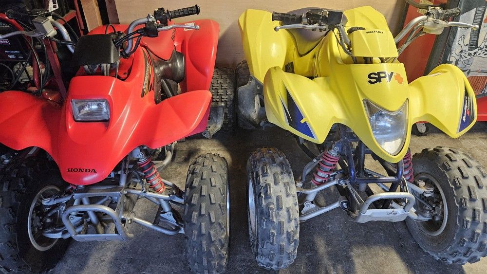 2007 Suzuki Z250 And 2004 Honda 250ex