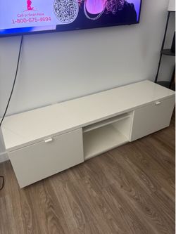 Modern White TV Stand / Media Console