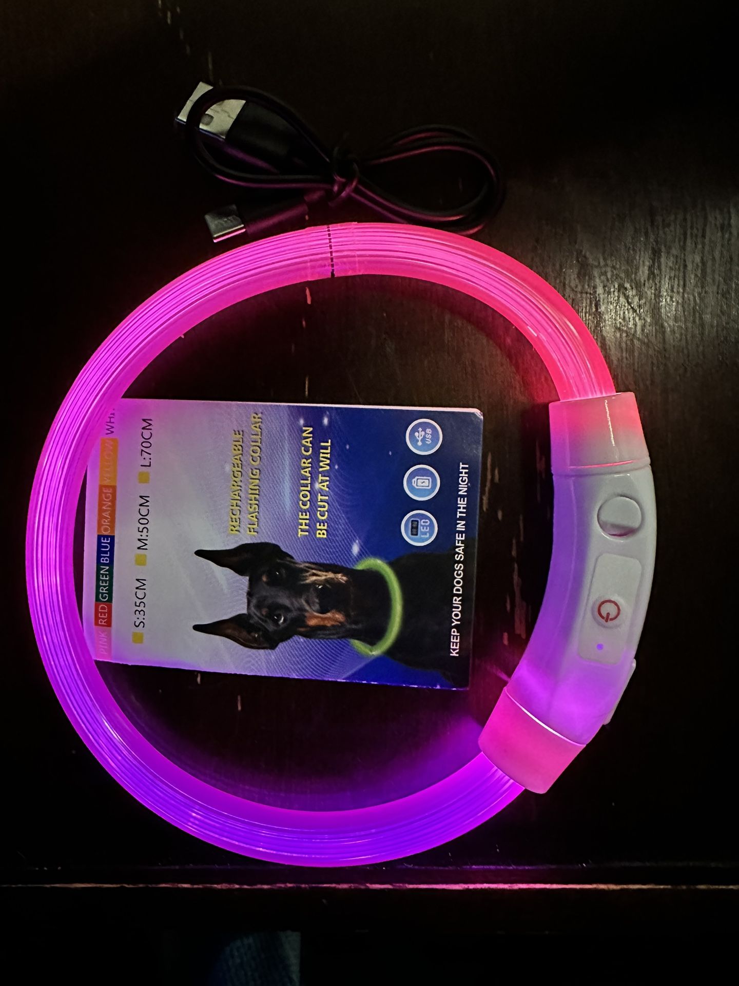 Rechargeable Flashing Collar For Dog Or Cat