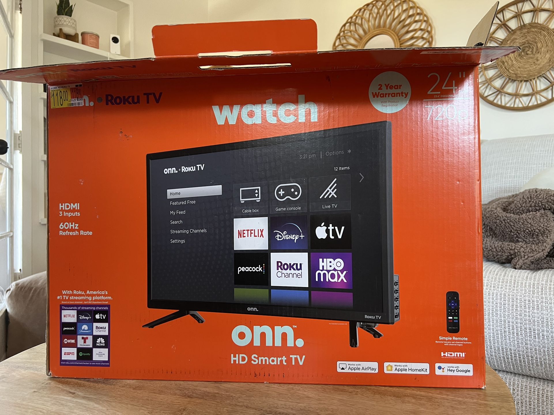 24” HD Roku Smart TV