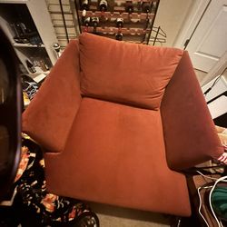 Miller Modern Upholstered Chair - Burnt Orange