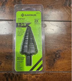Greenlee GSB12 1-3/8” Step Drill Bit – Premium Unibit / Step Bit in Original Packaging  Brand New – Never Opened, Never Used This high-performance Gre