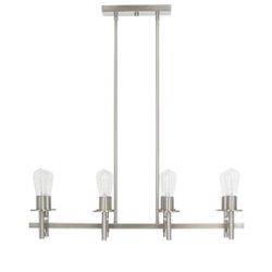 8-Light Brushed Nickel Elongated Island Pendant by Alsy