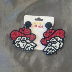 Cute Ole Miss Earrings. Brand New. Bought For $25.