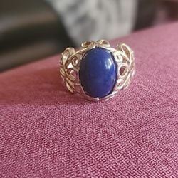 Vintage Sterling Silver Lapis Ring