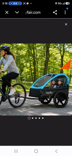 tow-behind foldable child bicycle trailer