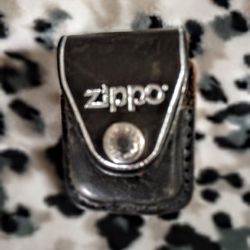 OG Zippo Lighter Case Genuine Leather Belt  Loop Or 'Clio 