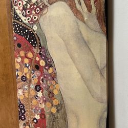 Canvas “Sea Serpents, Detail IV” by Gustav Klimt Framed Canvas Print