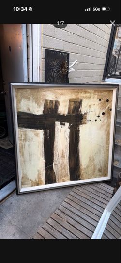 Oil on canvas signed 49 by 49
