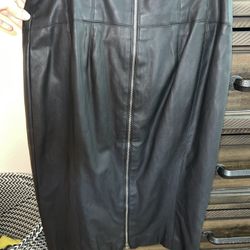 Black Pleather Skirt