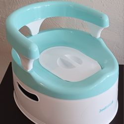 Child Potty Training Chair for Girls & Boys  Handles & Splash Guard (Aqua)