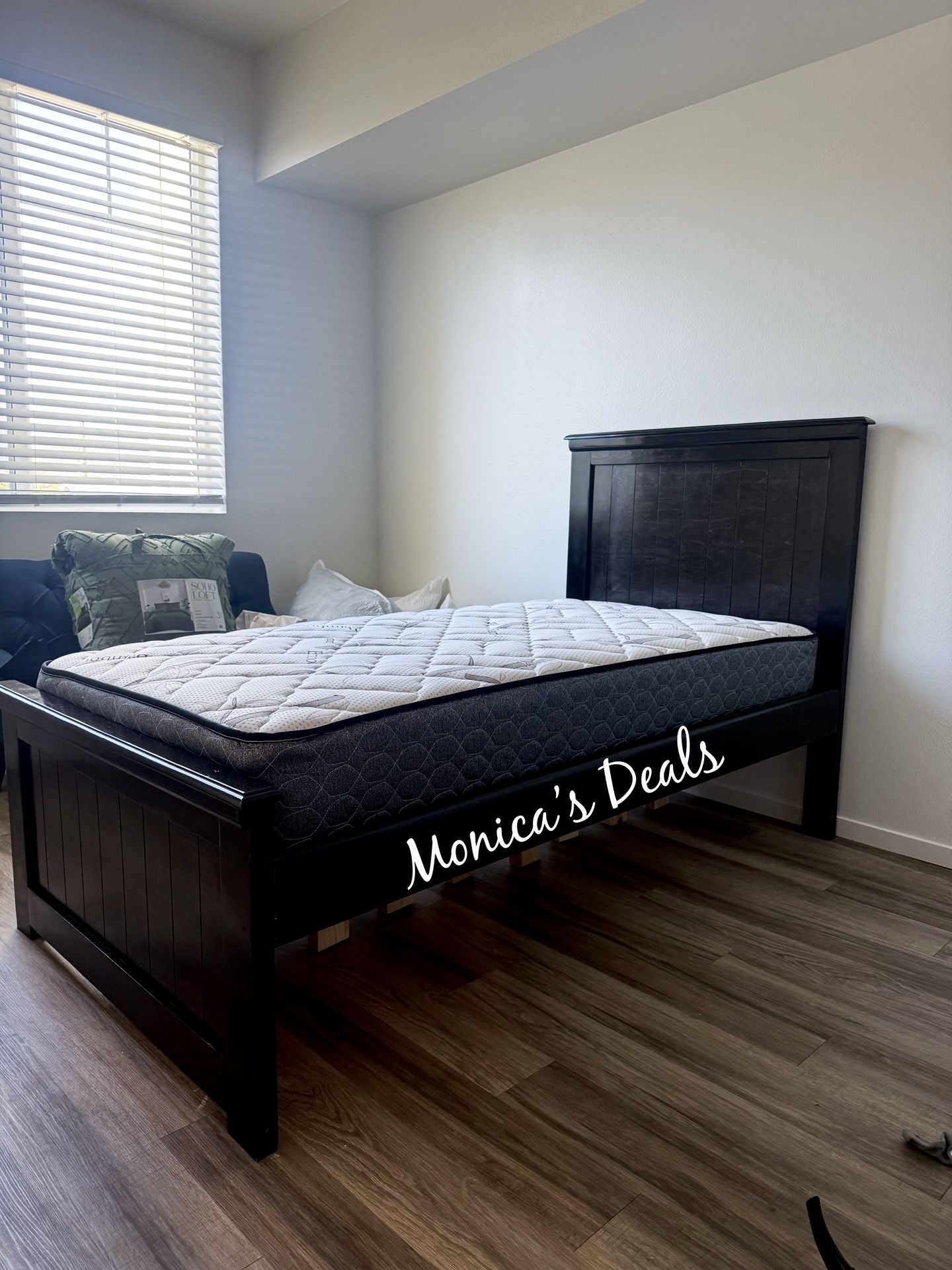 Twin Solid Wood Bed With Mattress $420
