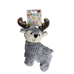 Reindeer Dog Toy Plush Stuffed Animal Squeeze Plush Pet Crush Fetch Toy  New 