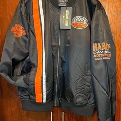 Genuine Harley Davidson 120th Anniversary Casual Moto Jacket Mens Size 2XL New With Tags  