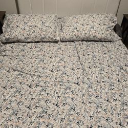 White Soft Bed Frame With Shelf Space