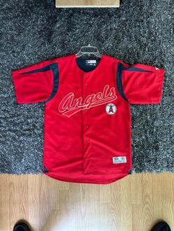 Los Angeles Angels Men's Size Large Embroidered Button Down Jersey Anaheim