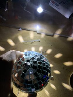 Mini disco ball and spot light