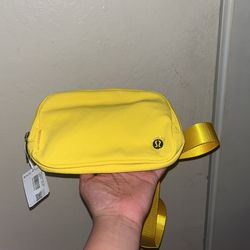 Lulu Lemon Yellow Belt Bag 