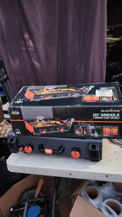 Blackstone Adventure Ready 20"x14" 2-Burner Propane Camping Griddle with Latching Hood and Handle