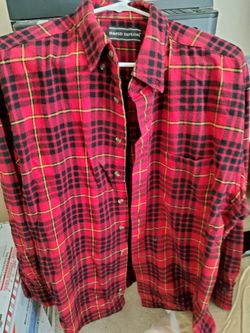 David Taylor Red Flannel Shirt XL