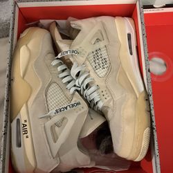 Offwhite X Nike Air jordan 4 “Sail”