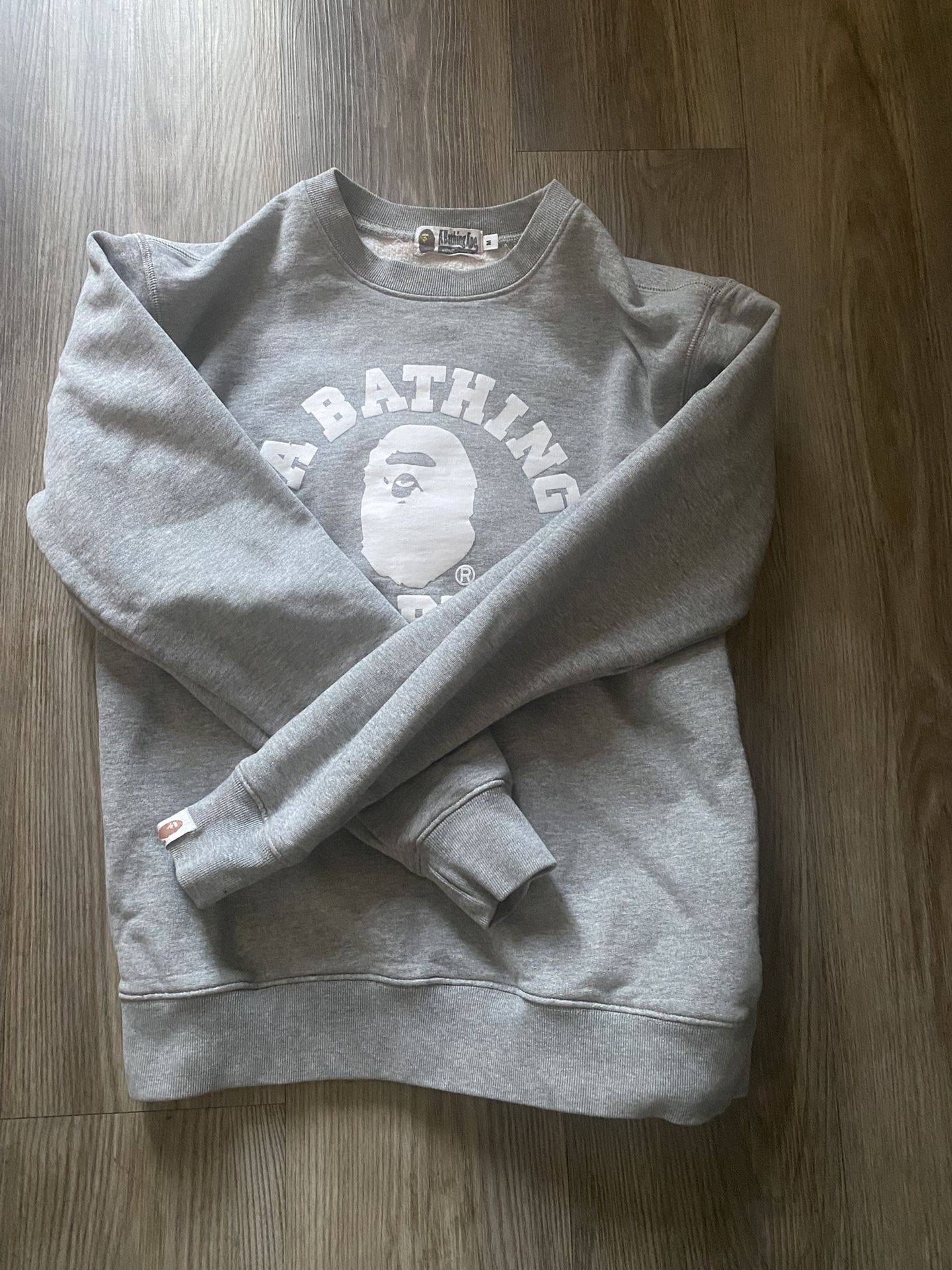 bape sweater grey