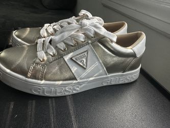 Guess Metallic Gold And White Sneaker