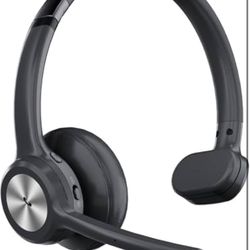 Bluetooth headset Wireless Trucker Headset with Noise Cancelling & Mute Button,40Hrs Driver Headphone for Cellphone Office Work