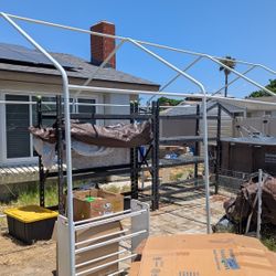 10 X 17 TENT CAR CANOPY - METAL FRAME ONLY!