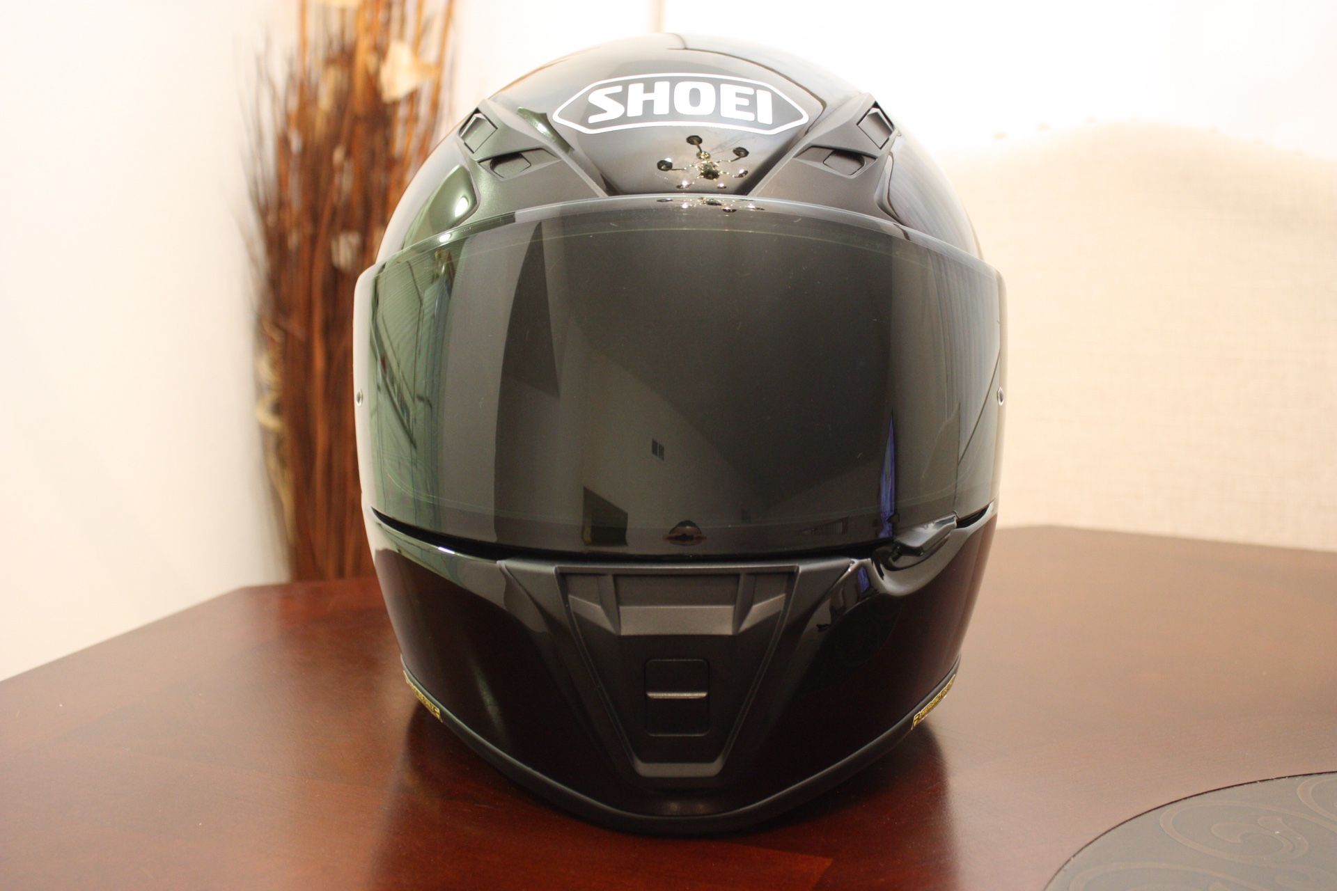 Shoei RF-SR Solid Black Racing Motorcycle Helmet Size XL In MINT Condition w/Tinted Visor
