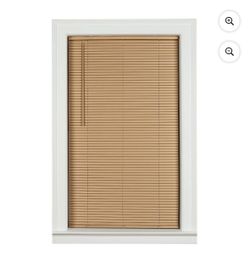 Mainstays 1" Cordless Vinyl Room Darkening Mini Blinds, Khaki, 29"W x 64"L