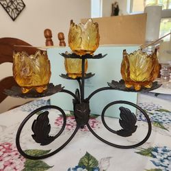 Party Lite Leaf Candle Fall Decor