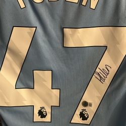Phil Foden Signed Jersey Becket Authentic 