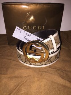 100% authentic one women's Gucci belt canvas print