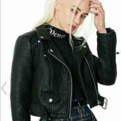 SEALED / NEW  Dollskill Xs Vegan Leather Jacket  Current Mood Abyss 