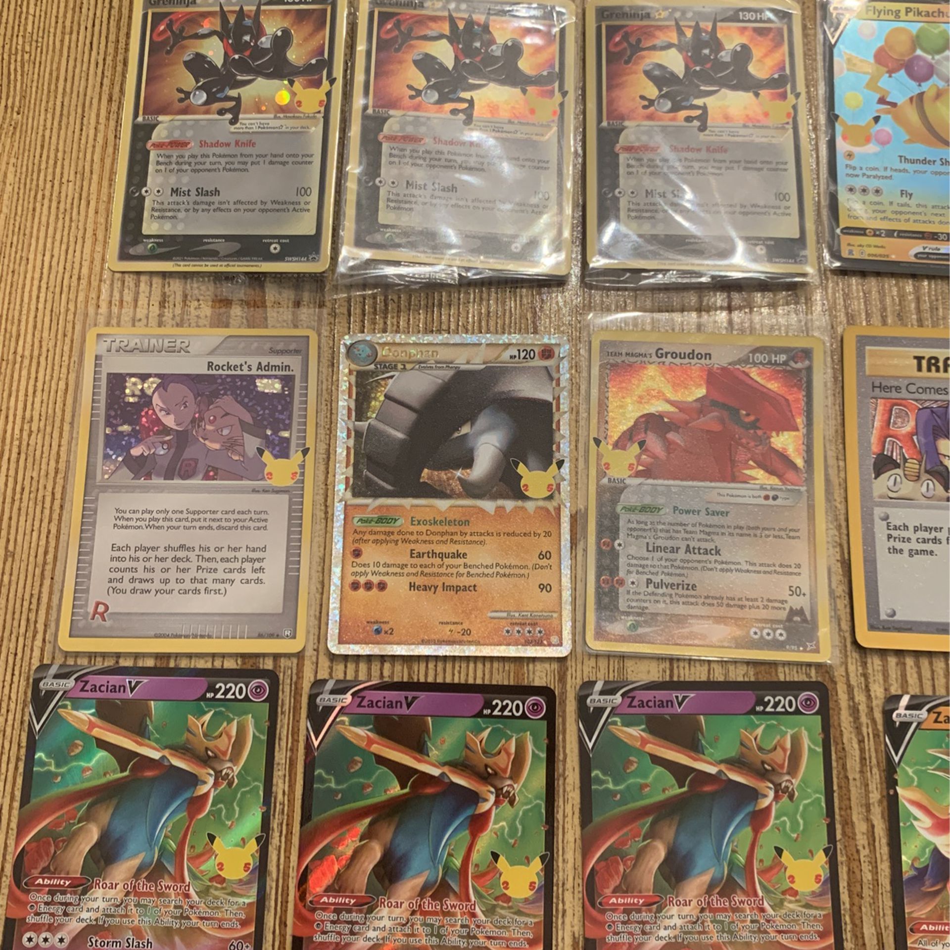 Pokémon 2021 Celebrations 25th Anniversary Collection 18 Card Lot (some Duplicates) Includes 3 Sealed Greninja Promo 