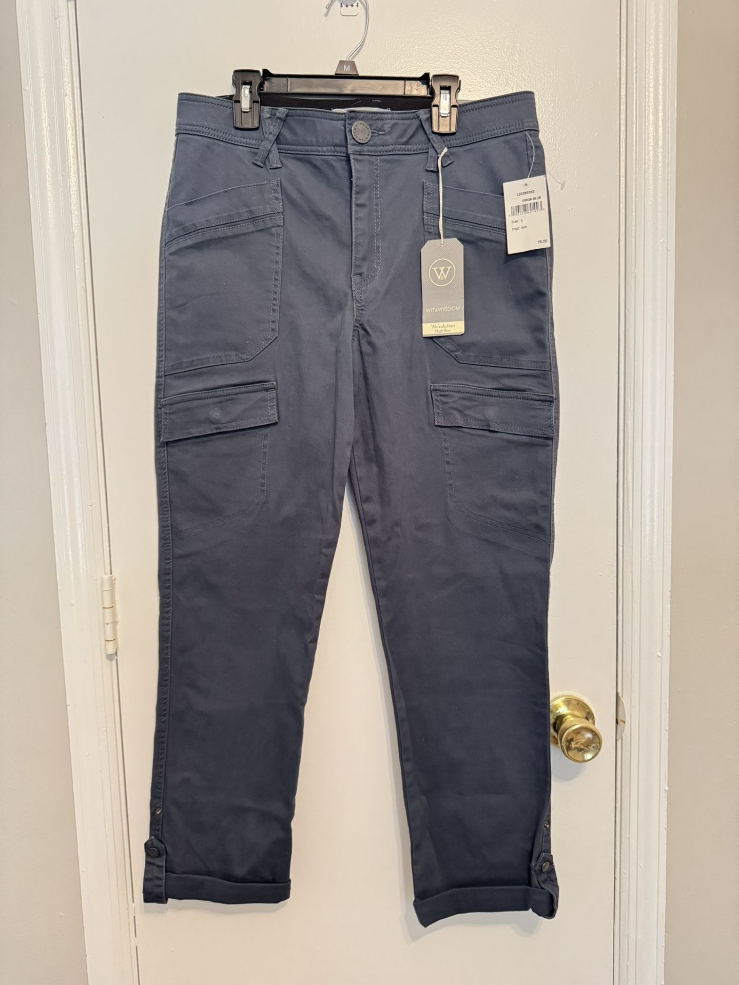 Wit & Wisdom Cargo Utility Pants Blue Size 8