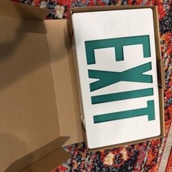 EXIT SIGN LED Red/Green Exit Sign with Battery Back -up