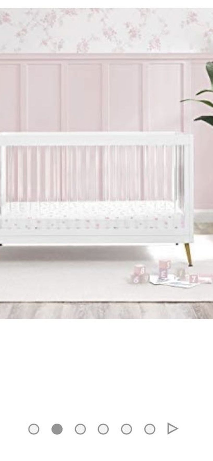 Delta Children Sloane in Acrylic Convertible Crib Includes