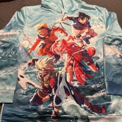 Naruto Anime Characters Hoodie SIZE LARGE AND XLARGE