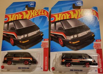 hot wheels 1986 toyota van red edition