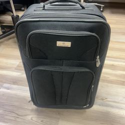 Protégé Rolling Carry-On Suitcase – Black – Lightweight and Durable
