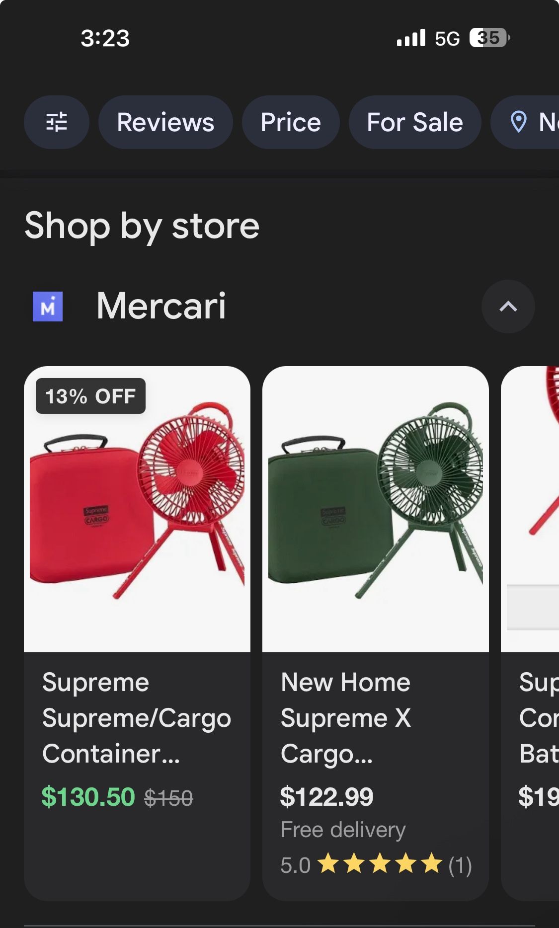 Supreme Cargo Portable Fan