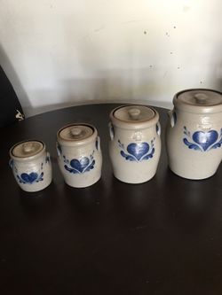 Rowe pottery canister set